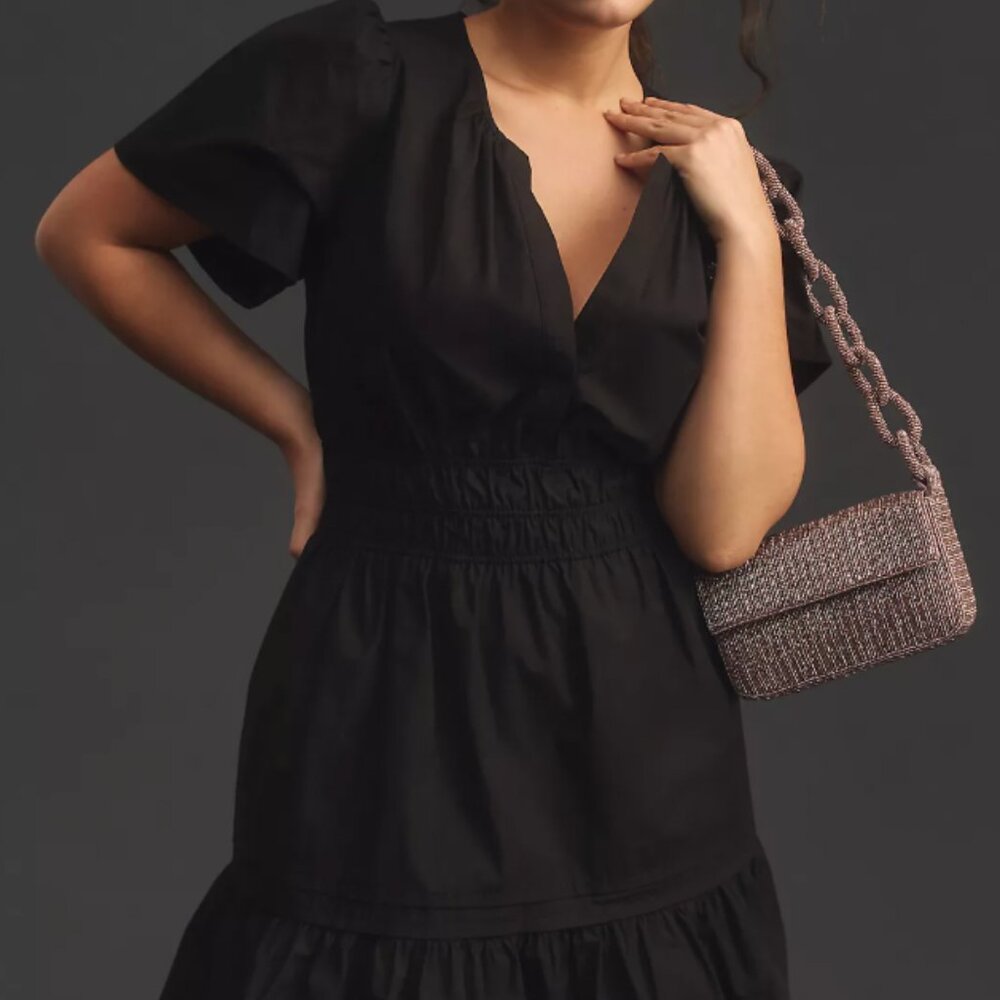 The Somerset Mini Dress in Black Plus Size 2X - Picture 2 of 7